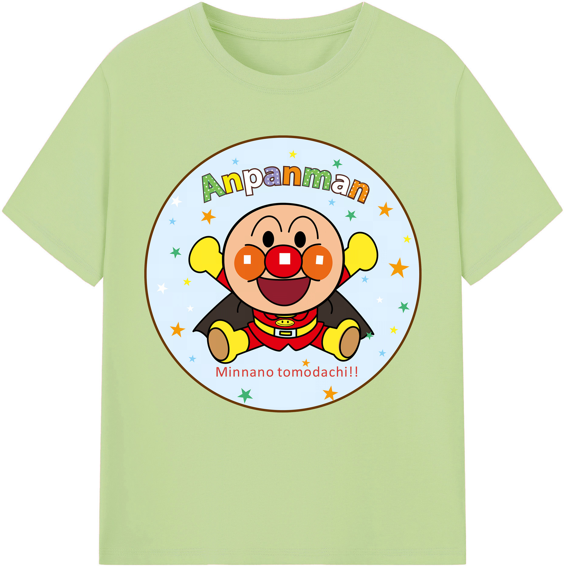 （画像用） アンパンマン Anpanman 綿100％半袖Tシャツ（フロントプリント）